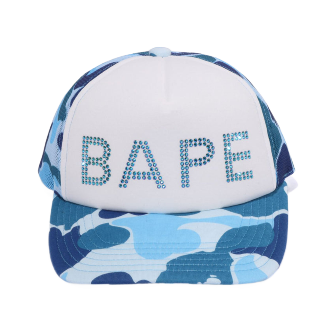베이프 ABC 카모 크리스탈 스톤 메쉬 캡 블루(BAPE ABC Camo Crystal Stone Mesh Cap Blue) - 2