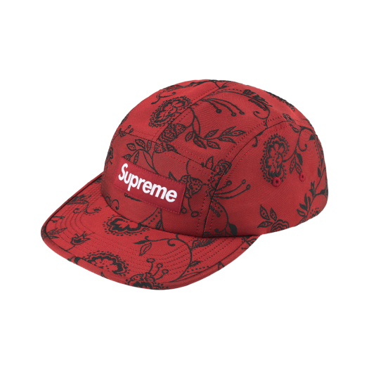 Supreme Floral Jacquard Camp Cap Red - 25SS