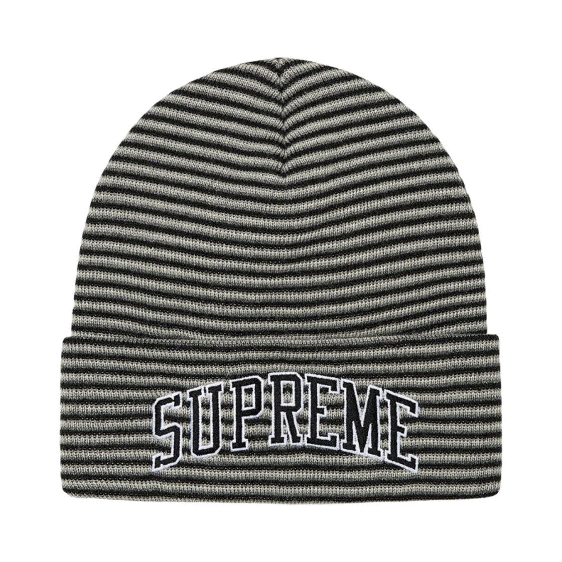 슈프림 레인보우 스트라이프 비니 블랙 - 21FW