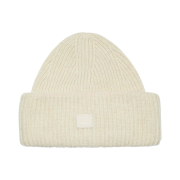 Acne Studios Small Face Logo Beanie Oatmeal Melange