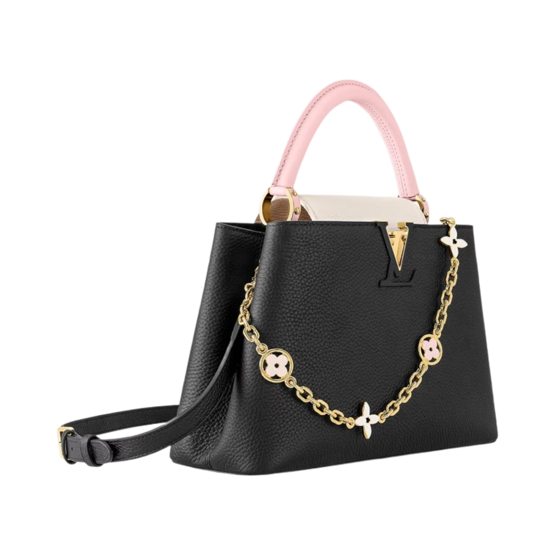 루이비통 카퓌신 MM 블랙 소프트 그레이지 로즈 자스민 핑크(Louis Vuitton Capucines MM Black Soft Greige Rose Jasmin Pink) - 2