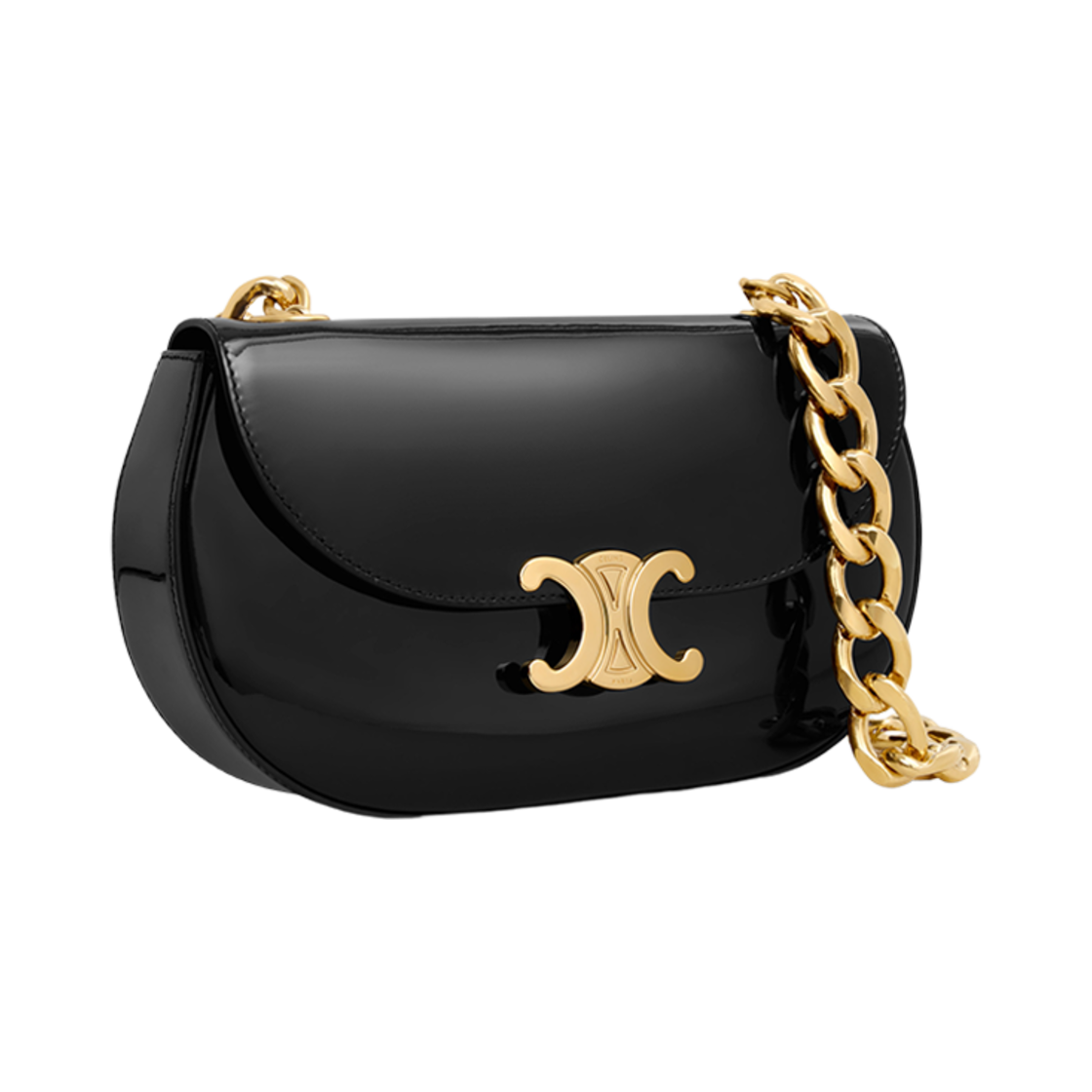 셀린느 체인 베사체 탈루라 페이턴트 카프스킨 블랙(Celine Chain Besace Talulah in Patent Calfskin Black) - 2
