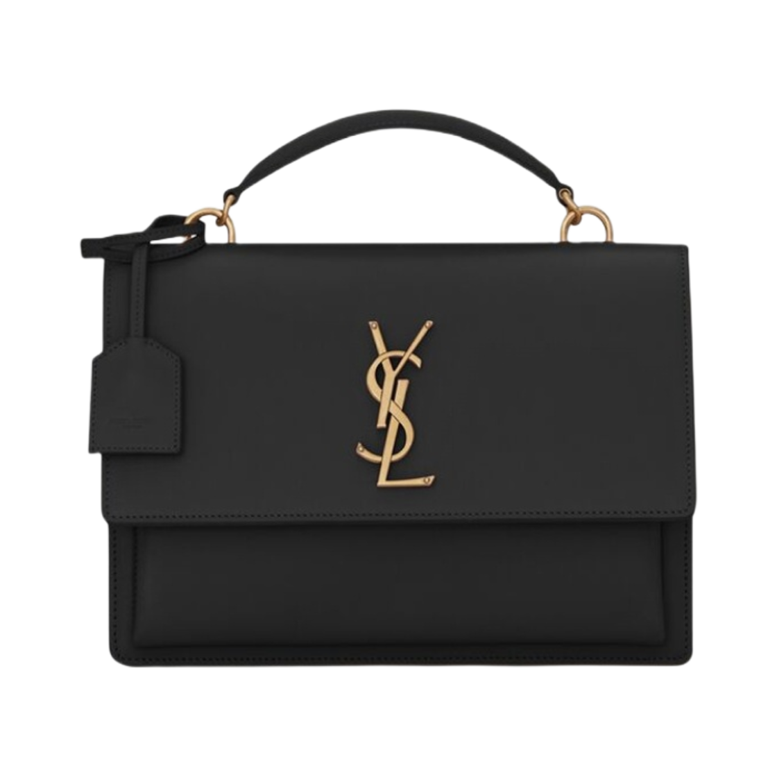 생로랑 선셋 미디움 탑 핸들 스무스 레더 느와르(Saint Laurent Sunset Medium Top Handle In Smooth Leather Noir) - 1