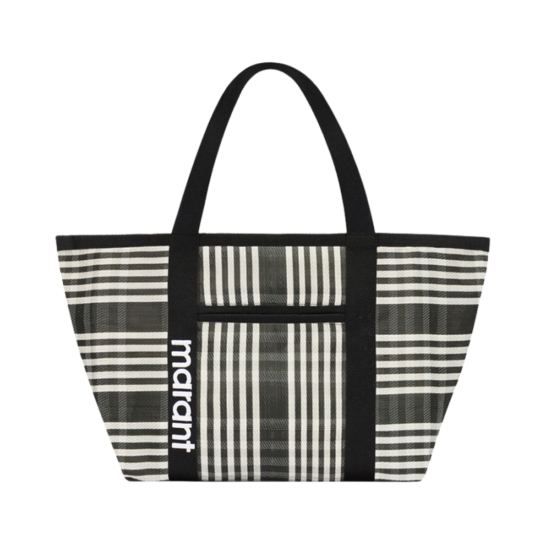 PP0021FA-A1X17M-BKWH Isabel Marant Darwen Nylon Tote Bag Black White - 25SS