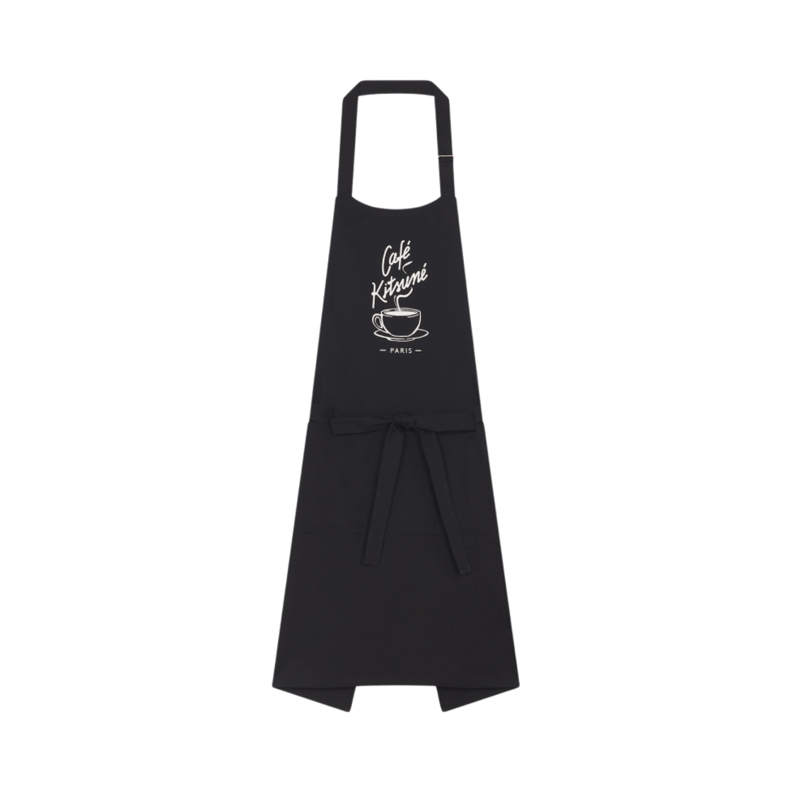 CKMU08202WW0111-P199 Maison Kitsune Cafe Kitsune Coffee Cup Apron Black