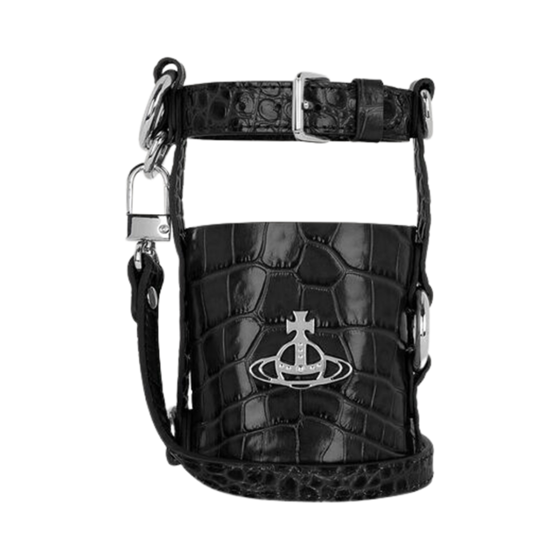 비비안 웨스트우드 크로커다일 오픈 워터 보틀 홀더 블랙(Vivienne Westwood Crocodile Open Water Bottle Holder Black) - 1