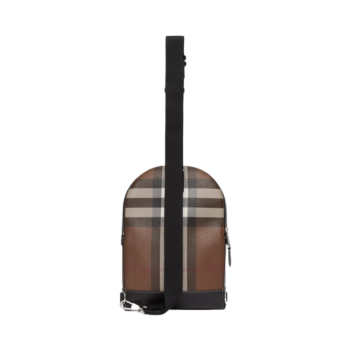 버버리 체크 레더 크로스바디 백팩 다크 버치 브라운(Burberry Check Leather Crossbody Backpack Dark Birch Brown) - 3