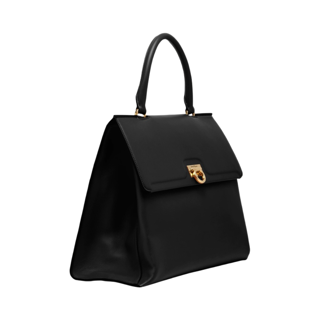 페라가모 미디움 트리폴리오 탑 핸들백 블랙(Ferragamo Medium Trifolio Top Handle Bag Black) - 2