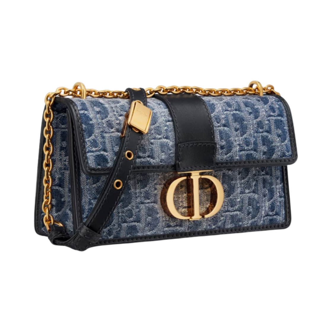 디올 30 몽테인 이스트 웨스트 체인 백 데님 오블리크 자카드 블루(Dior 30 Montaigne East-West Bag with Chain Denim Oblique Jacquard Blue) - 2
