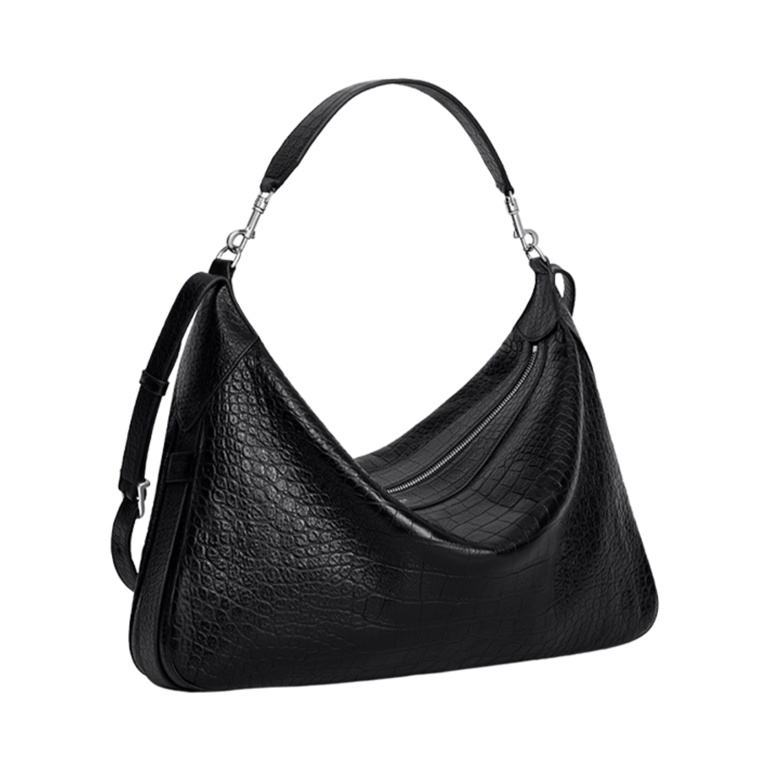 셀린느 라지 스트랩 로미 크로커다일 엠보스드 디어스킨 블랙(Celine Large Strap Romy in Crocodile Embossed Deerskin Black) - 2