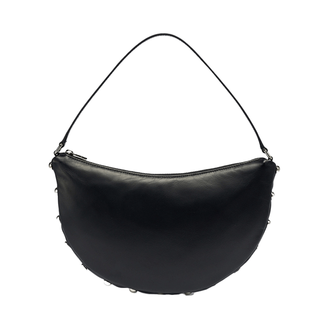 윤세 하프 문 스터드 숄더 백 블랙