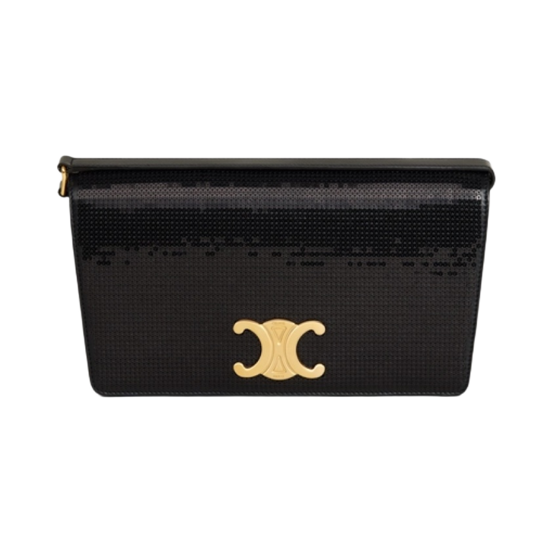 셀린느 시퀸 카프스킨 트라페즈 트리옹프 백 블랙(Celine Trapeze Triomphe Bag in Sequins and Calfskin Black) - 1
