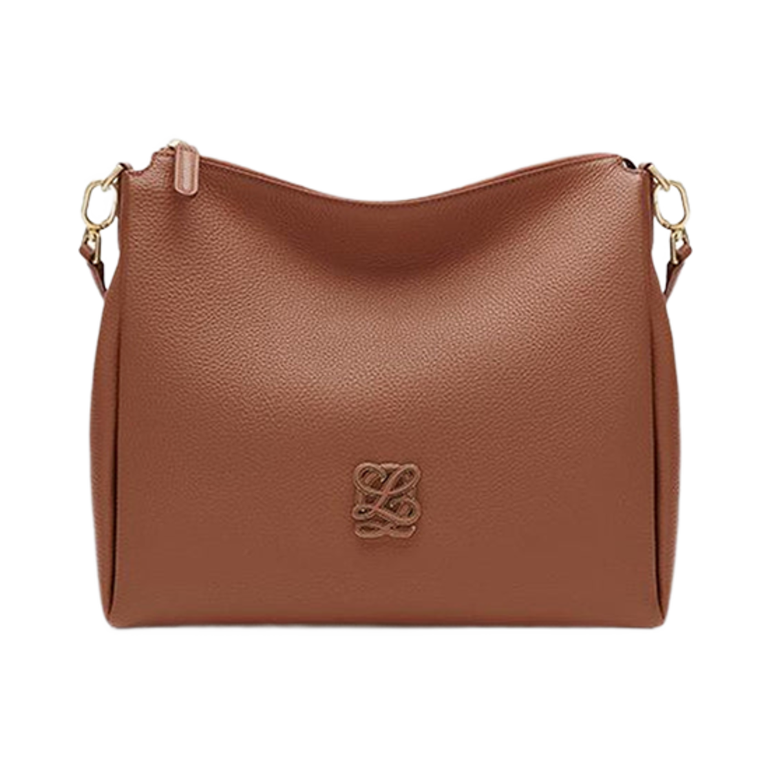 LLHR1FM02FA2TA0171 Louis Quatorze Formal Soft Leather Hobo Bag Tan