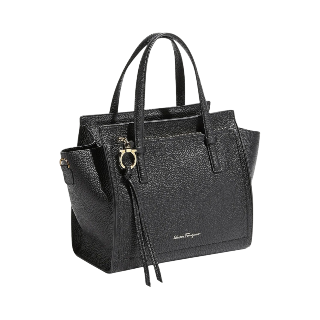 페라가모 스몰 더블 핸들백 블랙(Ferragamo Small Double Handle Bag Black) - 2