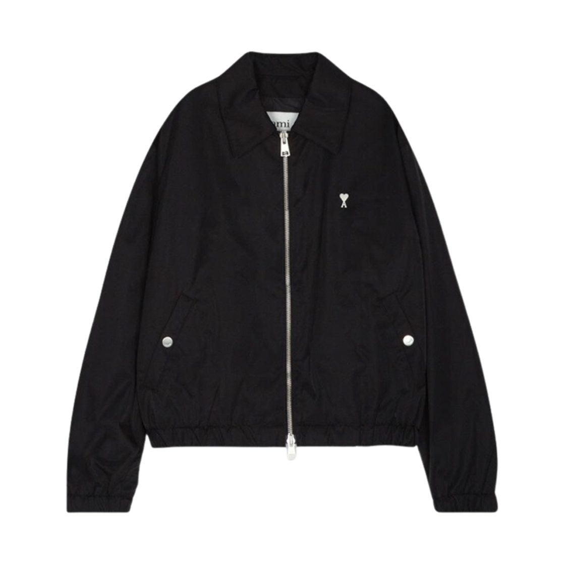 아미 스몰 하트 로고 지퍼 자켓 블랙(AMI De Coeur Zipped Jacket Black)
