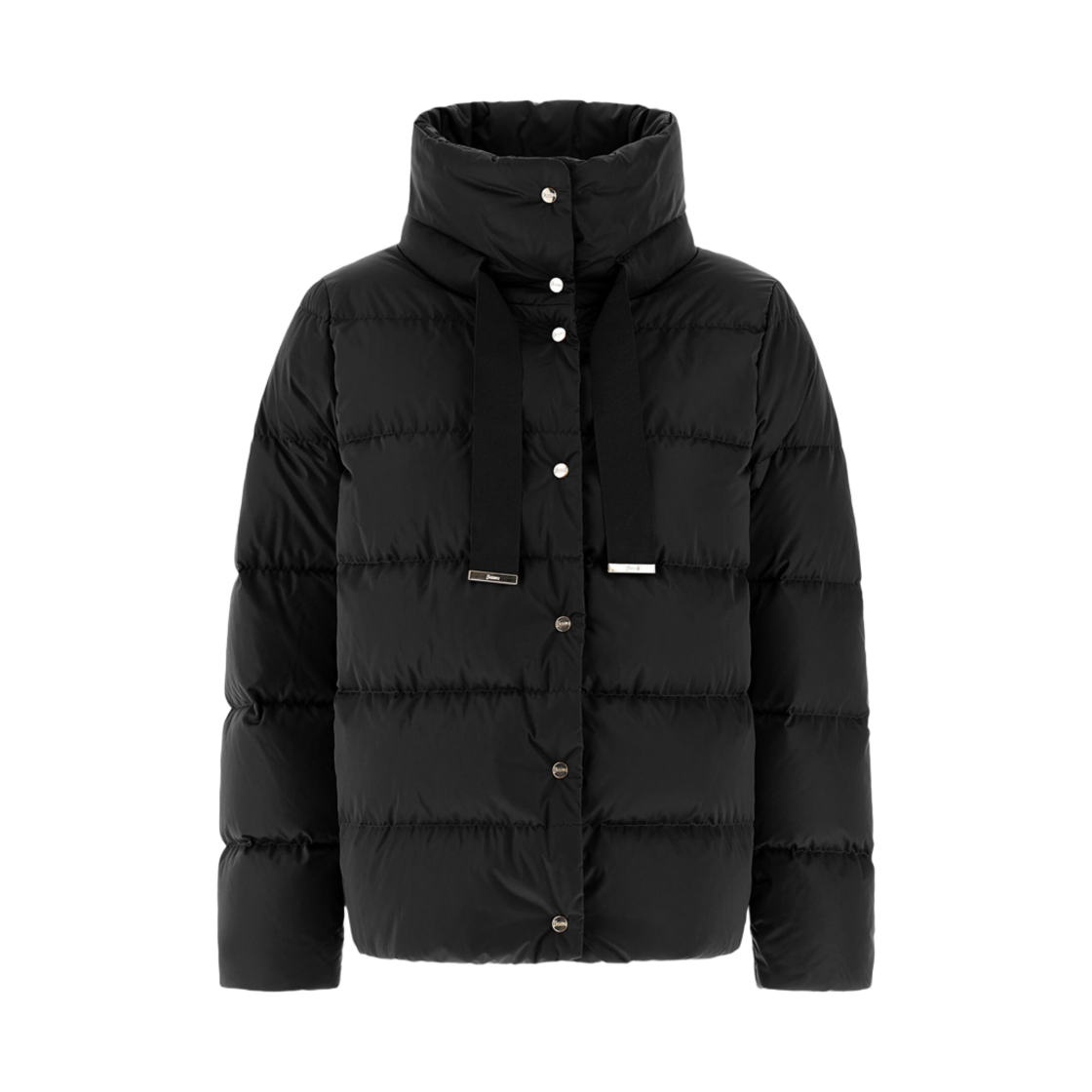 (W) 에르노 케이프 사틴 블랙((W) Herno Cape In Satin Black)