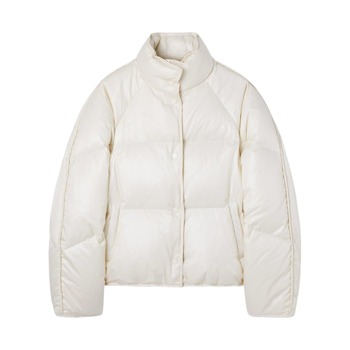 (W) 인사일런스 글로시 구스 다운 자켓 크림((W) Insilence Glossy Goose Down Jacket Cream)