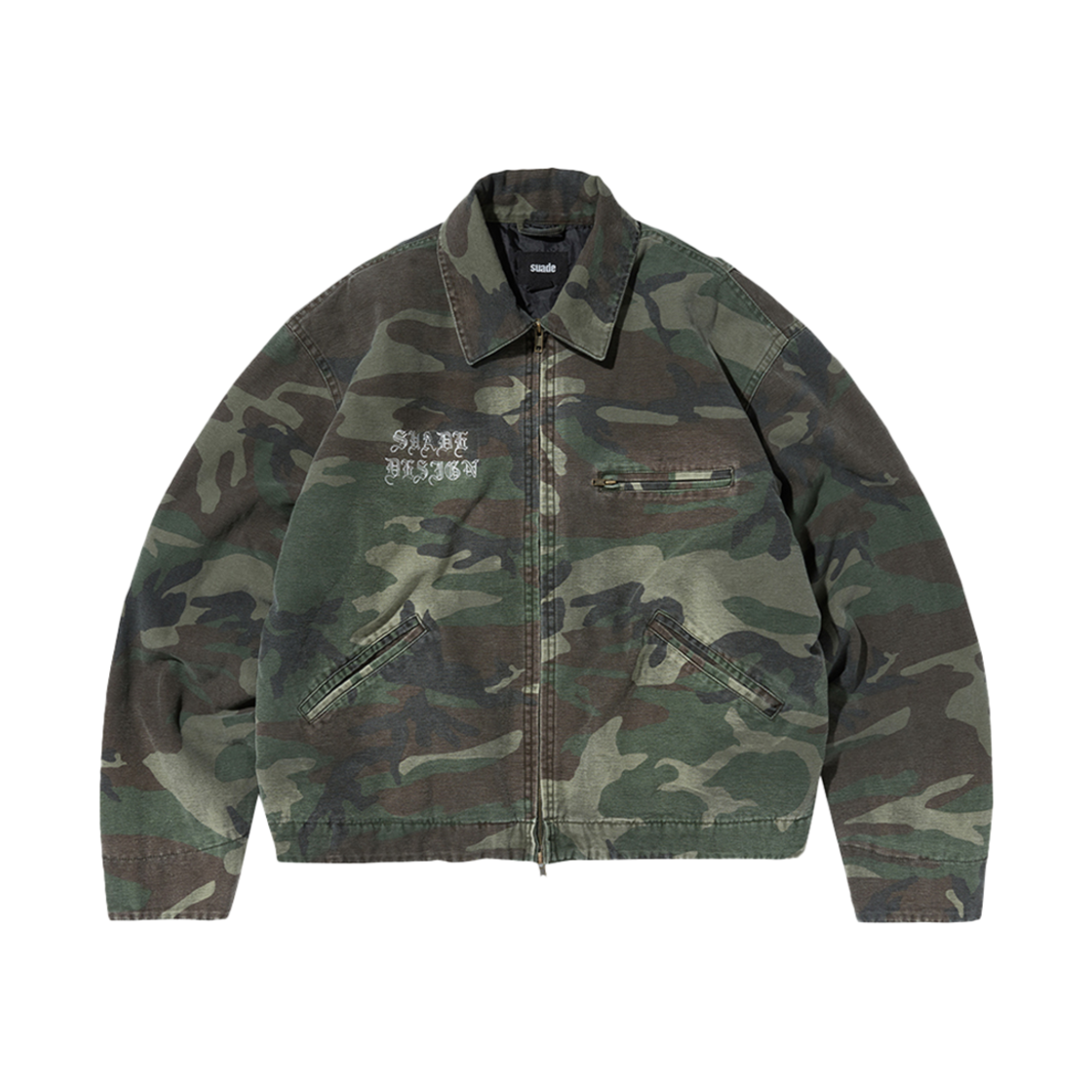 SD4FJA501CM Suade Washed Work Jacket Camo