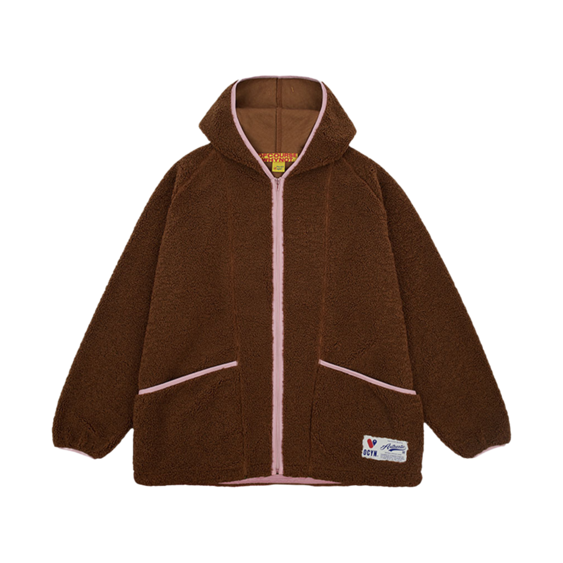 오브콜스와이낫 코지 모닝 플리스 점퍼 브라운(ofcoursewhynot Cozy Morning Fleece Jumper Brown)