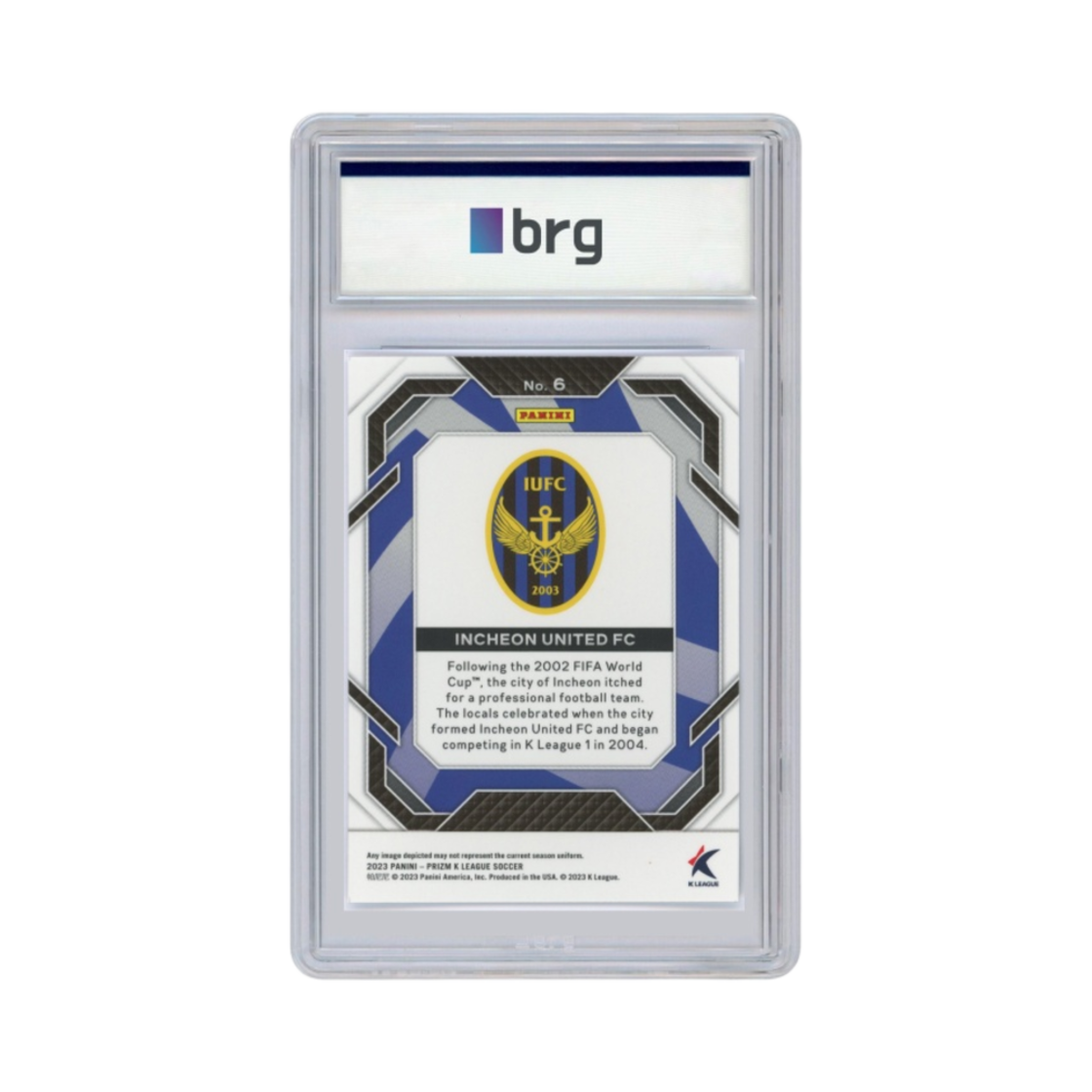 파니니 프리즘 K 리그 #6 인천 유나이티드 FC 팀 로고 축구 카드 2023(Panini Prizm K League #6 Incheon United FC Team Logo Soccer Card 2023) - 2