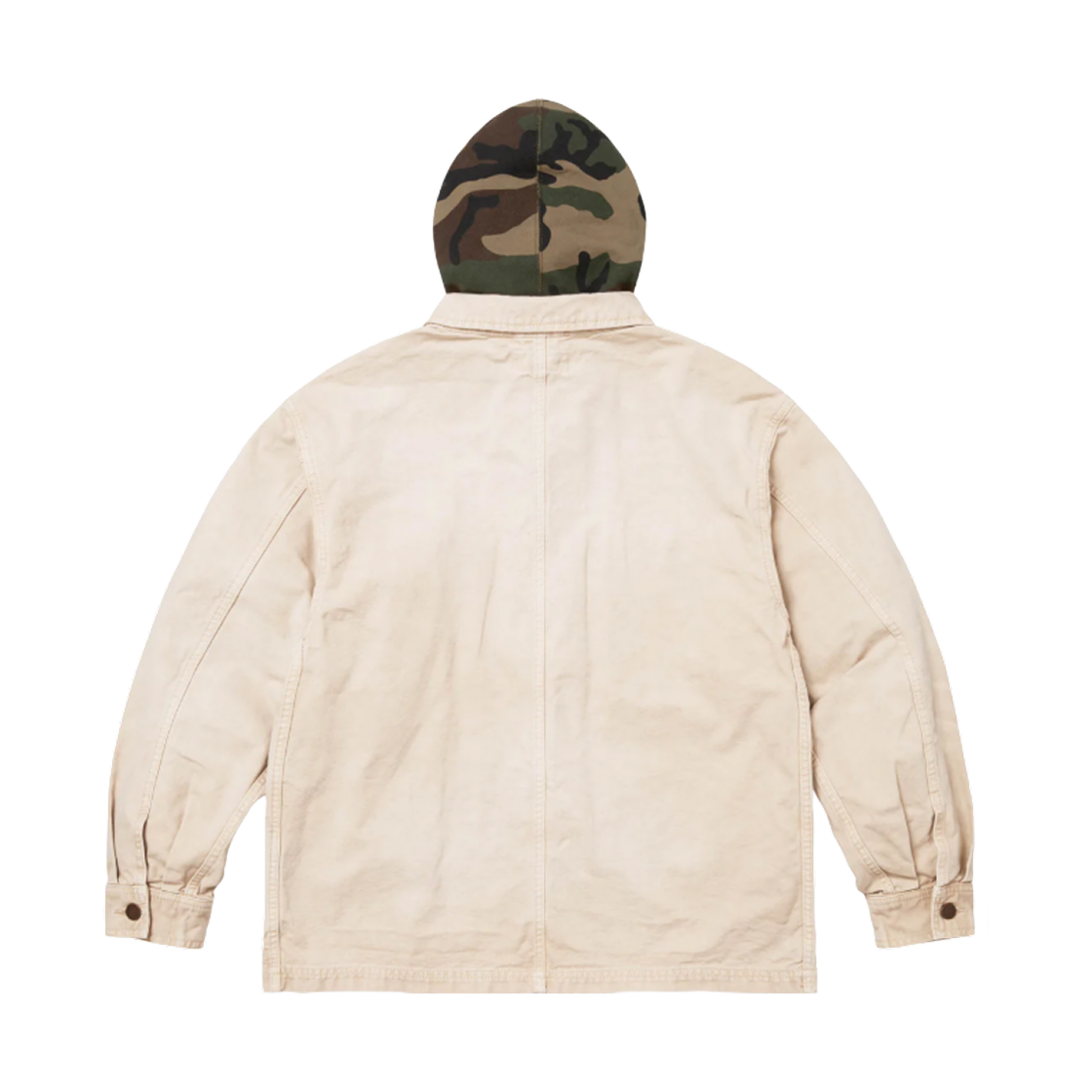 슈프림 원 후드 초어 코트 내츄럴 - 25SS(Supreme Worn Hooded Chore Coat Natural - 25SS) - 2