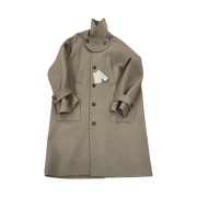 Undermycar Legion.02 Balmacaan Oversized Wool Coat Beige