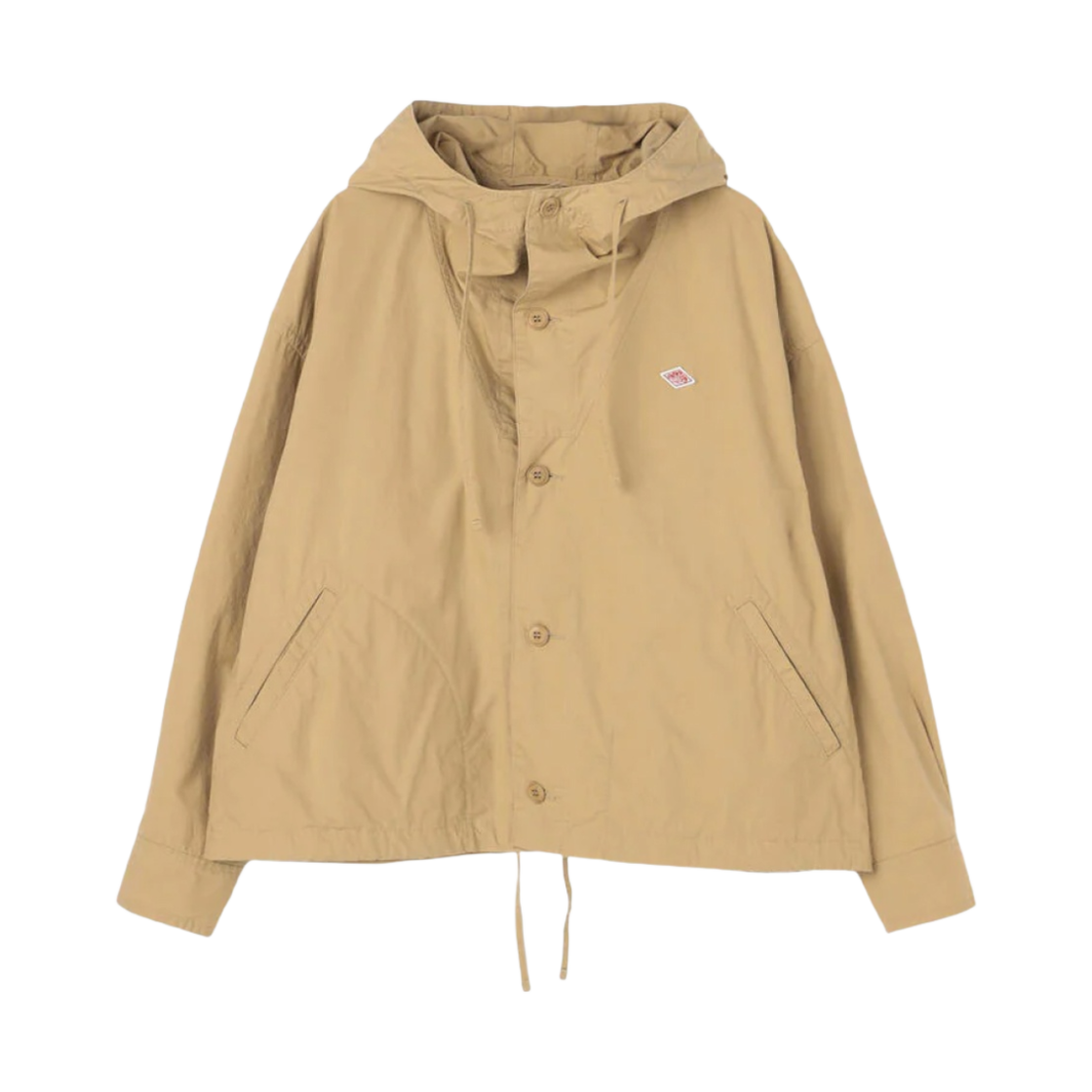(W) 단톤 코튼 웨더 후드 숏 자켓 탄((W) Danton Cotton Weather Hooded Short Jacket Tan) - 1