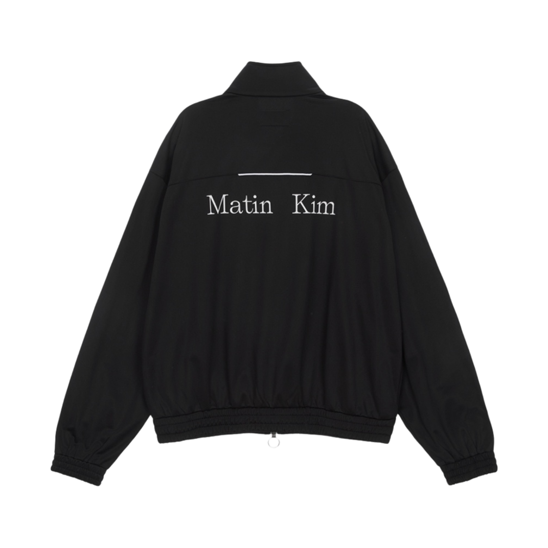 W) 마뗑킴 백로고 포인트 트랙 점퍼 블랙 | Matin Kim | KREAM