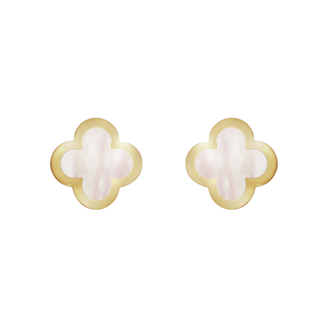 (W) 반 클리프 & 아펠 퓨어 알함브라 이어링 옐로우 골드 마더 오브 펄((W) Van Cleef & Arpels Pure Alhambra Earstuds Yellow Gold Mother of Pearl) - 1