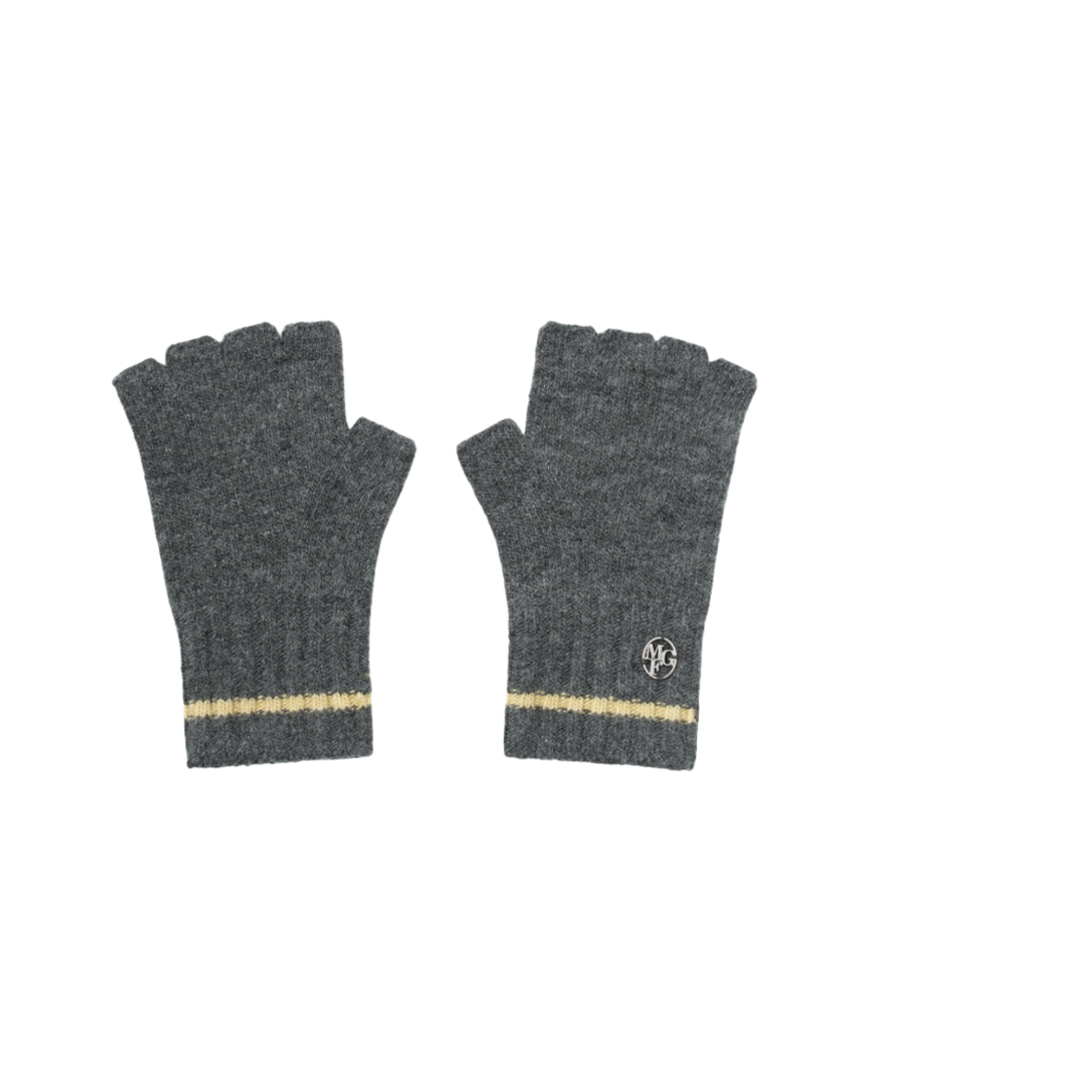 마리떼 프랑소와 저버 서클 로고 핑거리스 글러브 멜란지 그레이(Marithe Francois Girbaud Circle Logo Fingerless Glove Melange Grey)