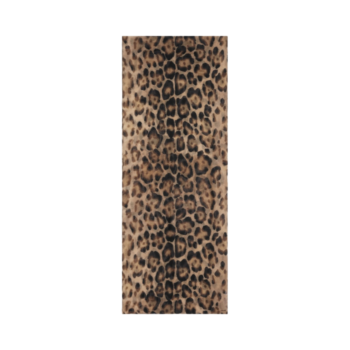 (W) 셀린느 레오파드 프린트 캐시미어 무슬린 스톨 브룬((W) Celine Stole in Leopard Print Cashmere Muslin Brun) - 1
