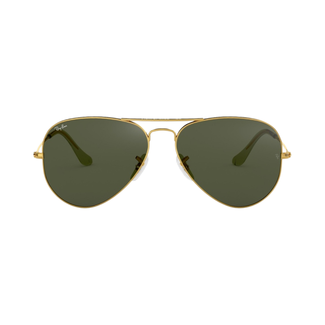 RB3025-L0205 Ray-Ban Aviator Classic Polished Gold Frame Green Classic G-15 Lenses - 대표 이미지 #1
