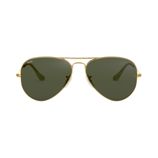 RB3025-L0205 Ray-Ban Aviator Classic Polished Gold Frame Green Classic G-15 Lenses