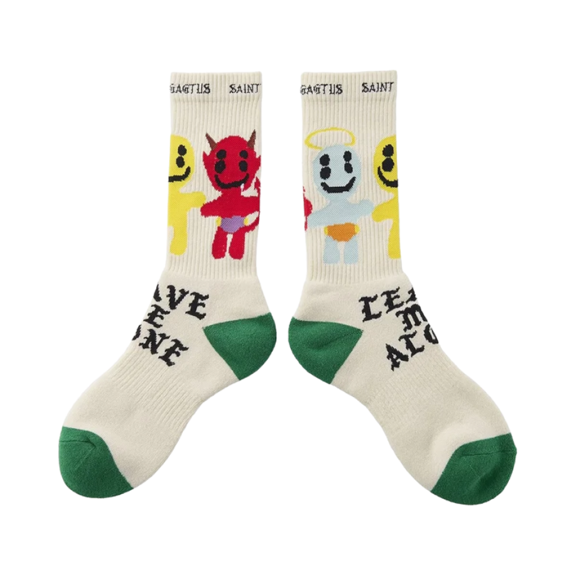 세인트 마이클 x CPFM 리브 미 얼론 삭스 에크루 - 24AW(Saint Mxxxxxx x Cactus Plant Flea Market Leave Me Alone Socks Ecru - 24AW)