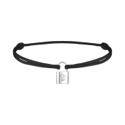 Louis Vuitton Silver Lockit Color Bracelet Sterling Silver Black