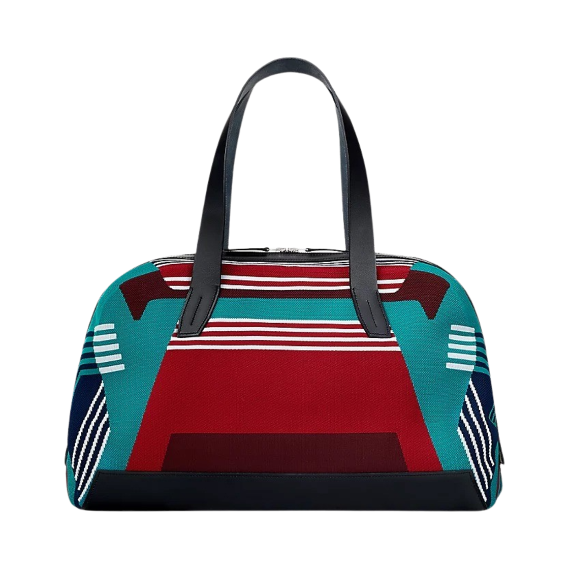 에르메스 다이나모 더플백 테크니컬 메쉬 헌터 & 팔라듐 하드웨어 루즈 비프 코발트 누아