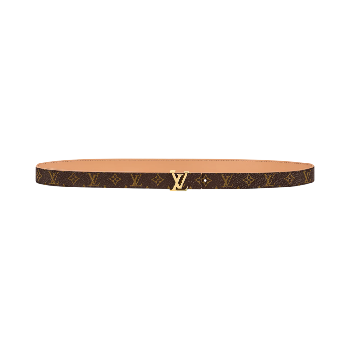 (W) 루이비통 LV 아이코닉 20mm 리버시블 벨트 모노그램 아리조나 베이지((W) Louis Vuitton LV Iconic 20mm Reversible Belt Monogram Arizona Beige) - 1