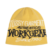 Stussy Workgear Print Skullcap Beanie Mustard