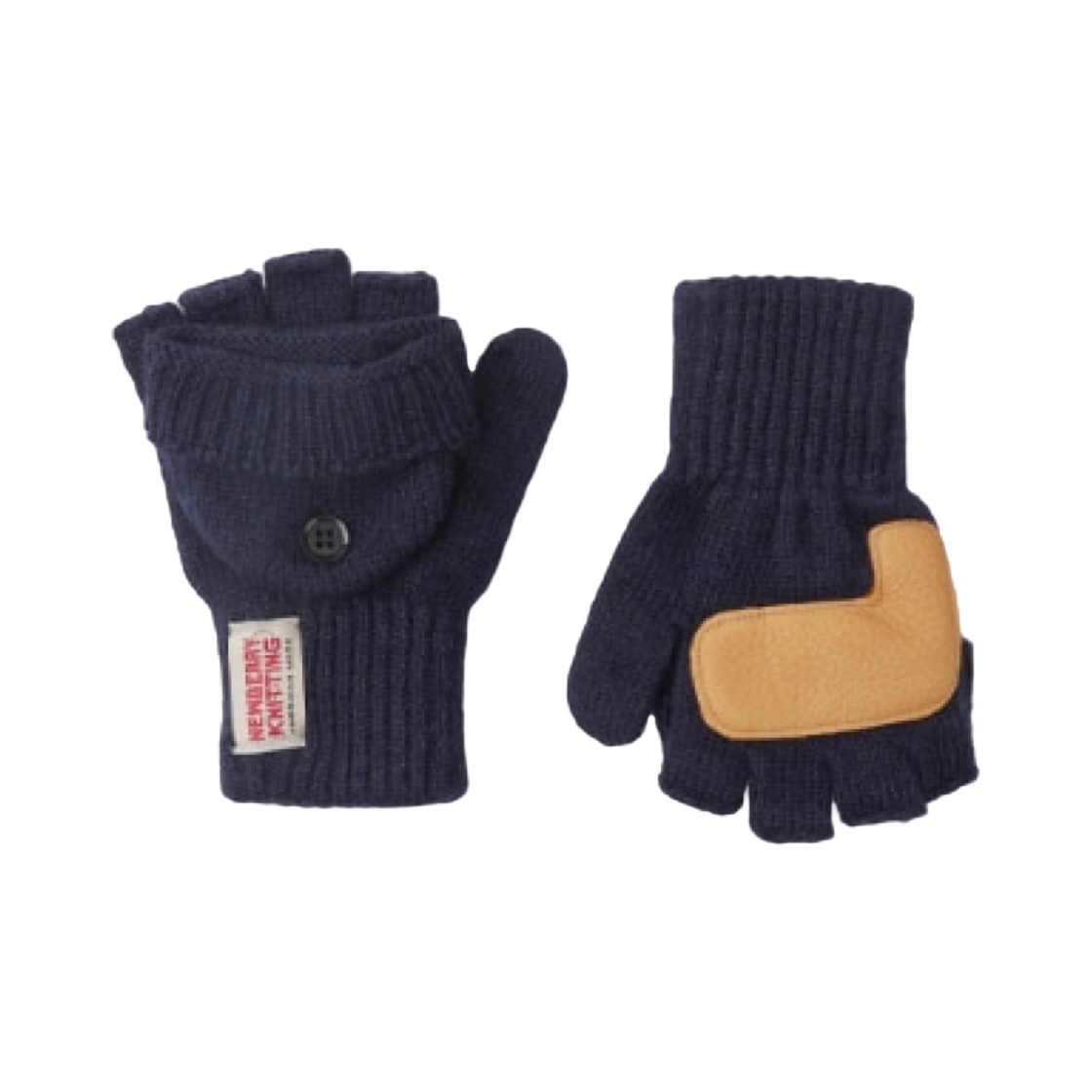 뉴베리니팅 디어스킨 글로밋 글러브 네이비(Newberry Knitting Deerskin Glomitt Gloves Navy)