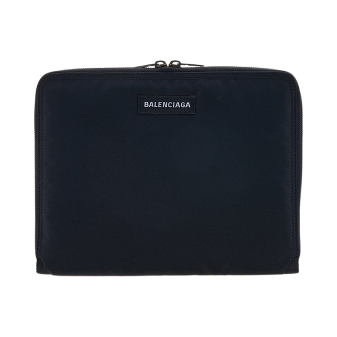 7045652HM3T1000 Balenciaga Logo Patch Clutch Black