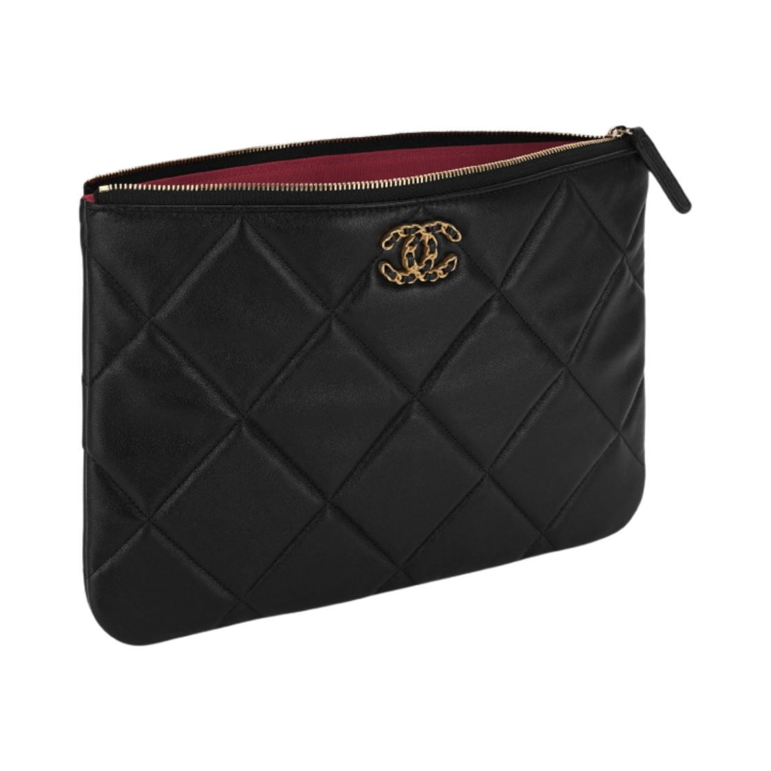 샤넬 19 파우치 램스킨 & 골드 메탈 블랙(Chanel 19 Pouch Lambskin & Gold Black) - 3