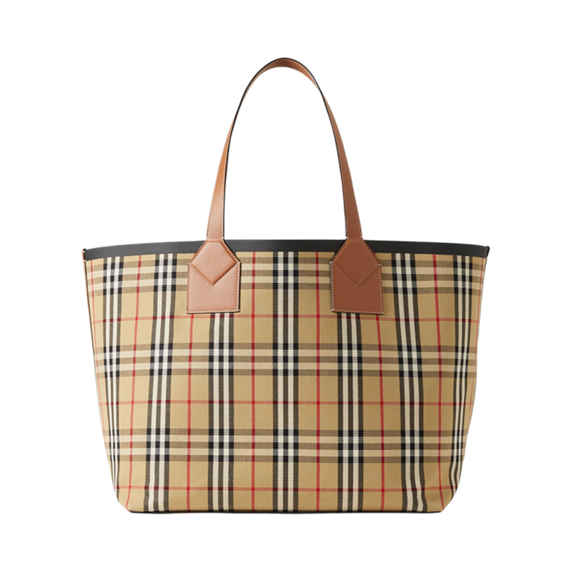 버버리 라지 런던 토트백 브라이어 브라운 블랙