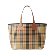 Burberry Large London Tote Bag Briar Brown Black