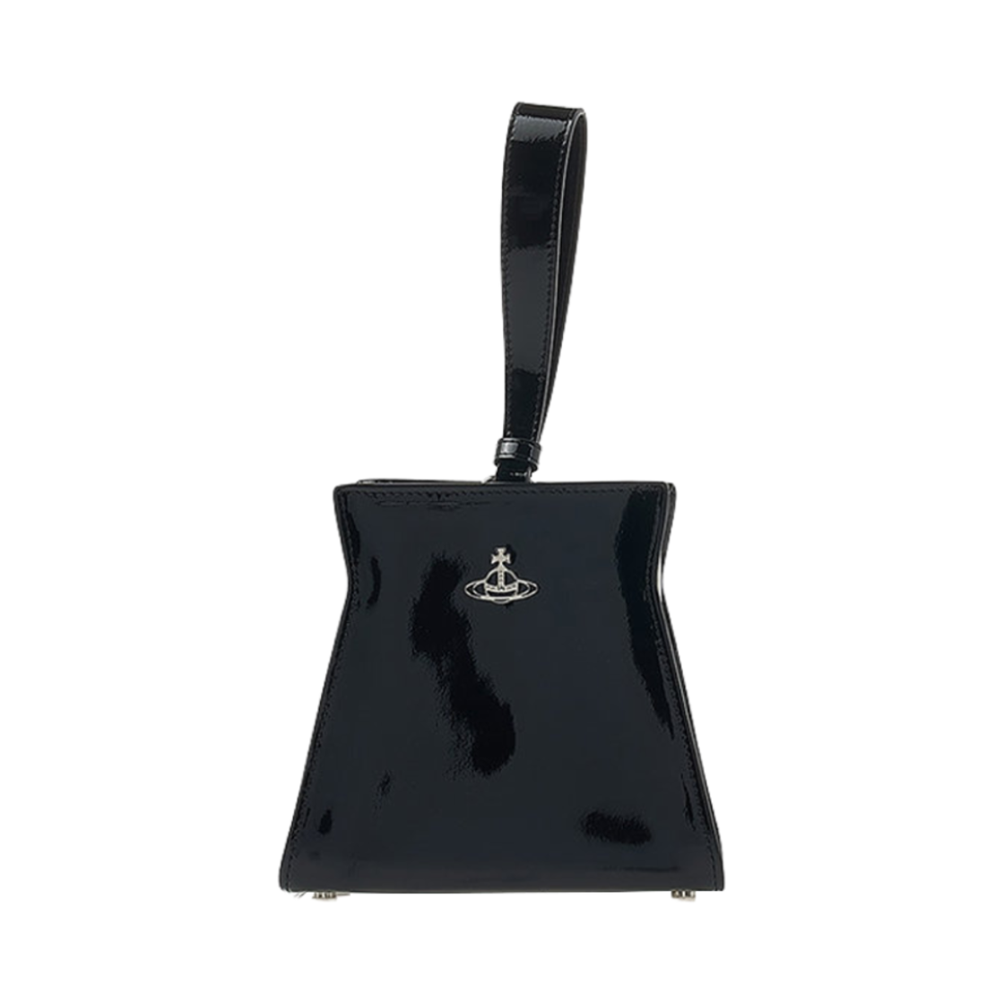 4202008EU-L001O-N403 Vivienne Westwood Patent Leather Tote Bag Black