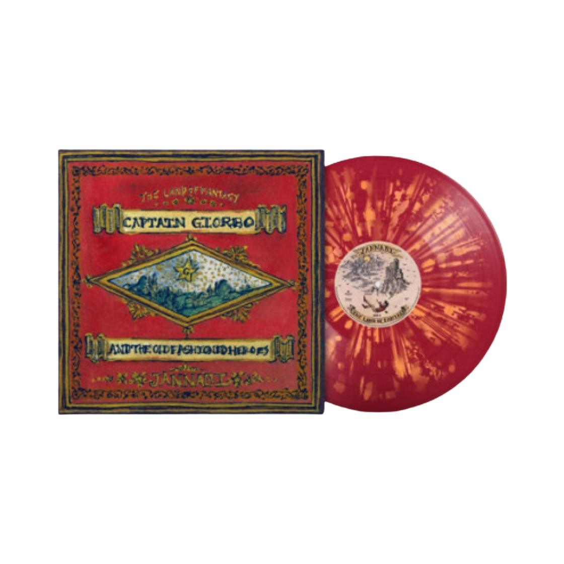 잔나비 환상의 나라 LP 클리어 레드 & 오렌지 스플레터 믹스(Jannabi The Land of Fantasy LP Clear Red & Orange Splatter Mix)