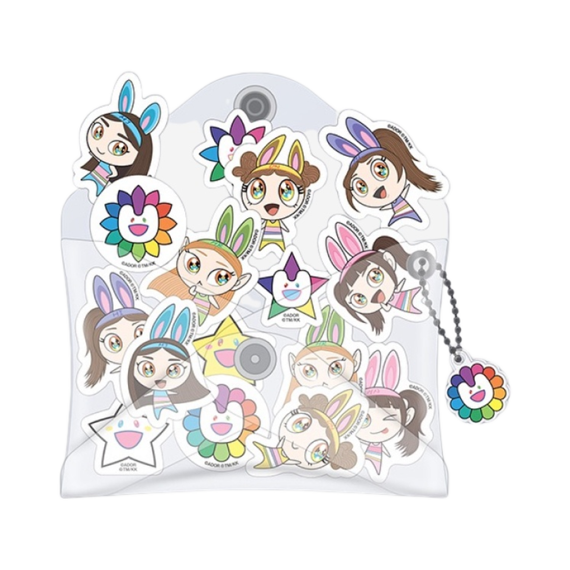 - NewJeans x Murakami PVC Sticker Pack