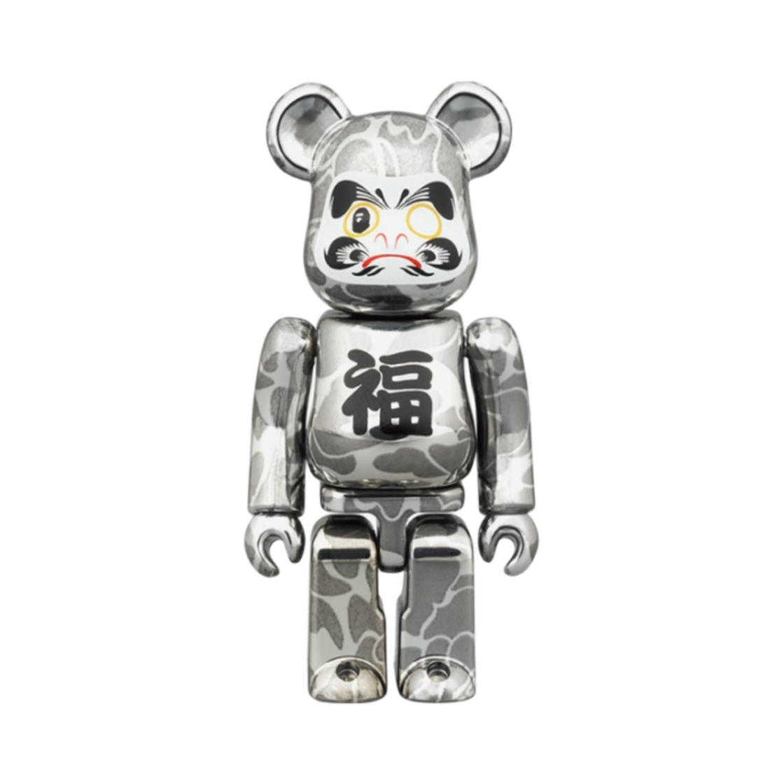 베어브릭 x 베이프 마네키네코 골드 플레팅 & 다루마 실버 플레팅 100% & 400% 세트 (2개 세트)(Bearbrick x BAPE Maneki Neko Gold Plated & Daruma Silver Plated 100% & 400% Set (Set of 2)) - 6