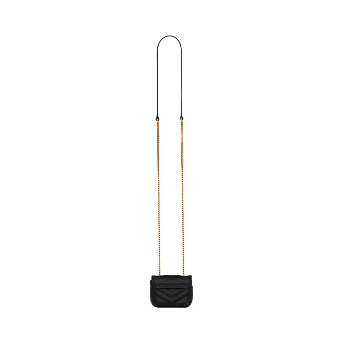 생로랑 마틀라세 Y 레더 루루 에어팟 홀더 마이크로백 블랙(Saint Laurent Loulou Airpods Holder Micro Bag in Matelasse Y Leather Black) - 3