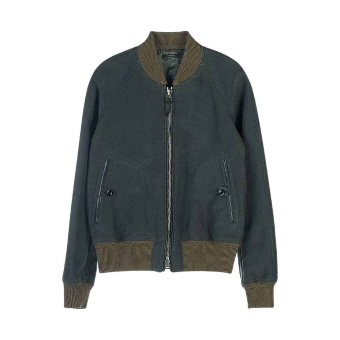 BA061-TFO354-B17 Tom Ford Soft Suede Bomber Jacket French Blue