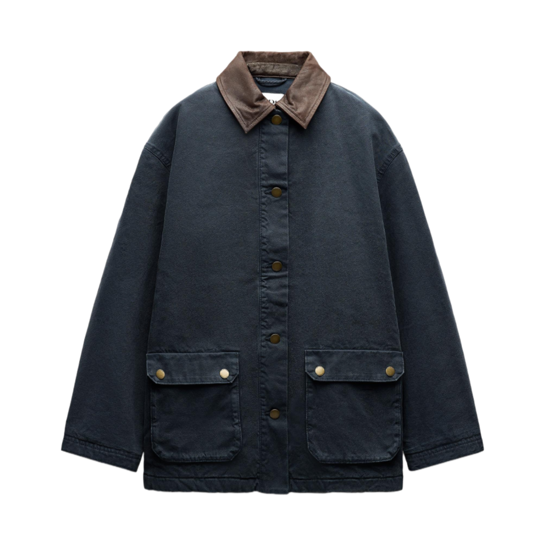 (W) 자라 콘트라스트 칼라 자켓 ZW 컬렉션 블루